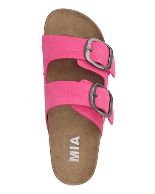 MIA Pink Qianna Platform Slip-on Slide Sandals