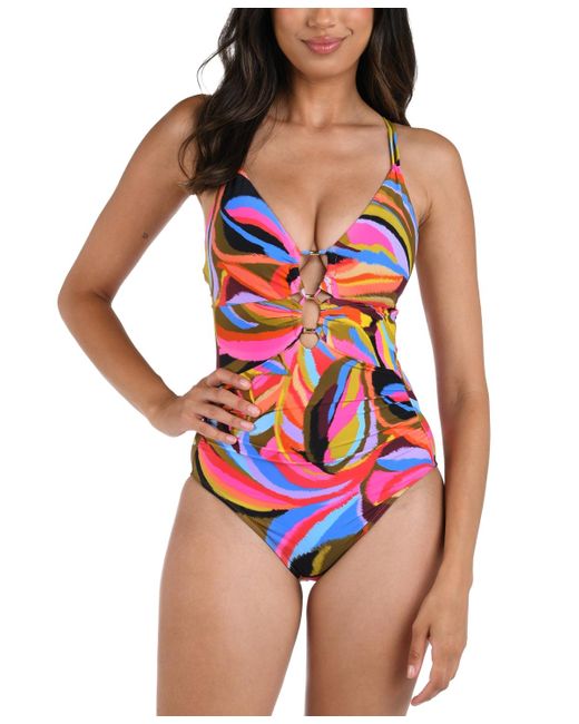 La Blanca swimsuit - underwire lace up one piece swimsuit
