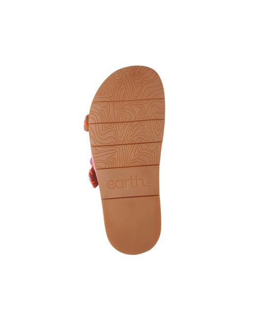 Earth Pink Fausto Stitched Double Band Slip-on Sandals