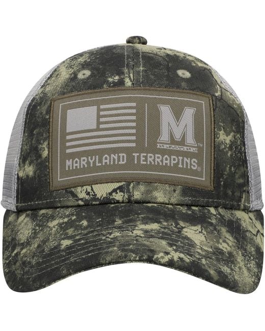 Under Armour Gray Maryland Terrapins Freedom Collection Blitzing Performance Trucker Hat for men