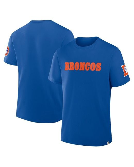 Fanatics Blue Denver Broncos Elevated Classic Legacy T-shirt for men