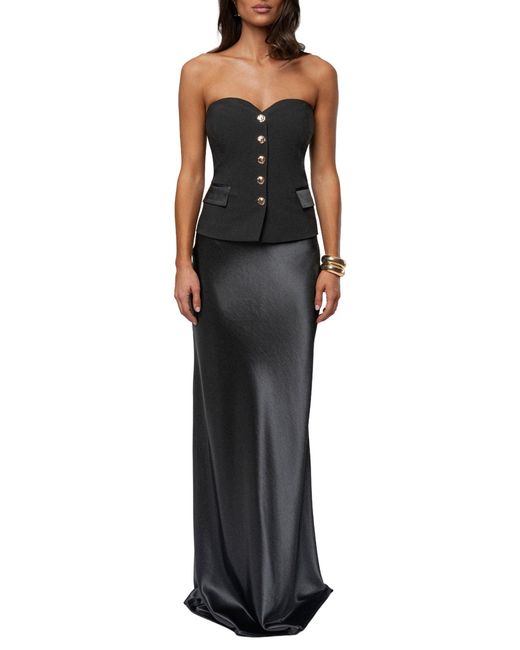 JLUXLABEL Black Button Front Vest