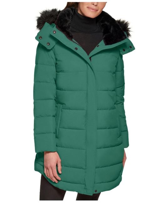 Kids Fur Jacket AKIM Girls Down Parka, Little Big Girls Removable