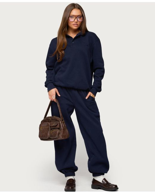 Edikted Blue Jayce Sweatpants