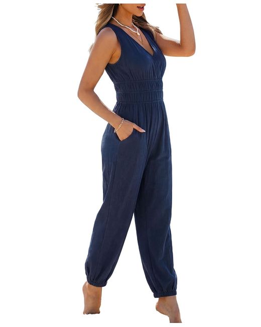 CUPSHE Blue Fair Enough Jumpsuit