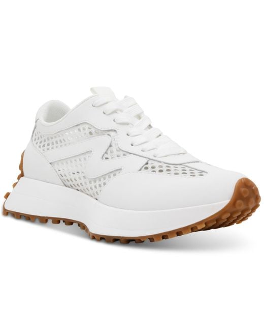 Steve Madden White Campo Retro Lace-up jogger Sneakers