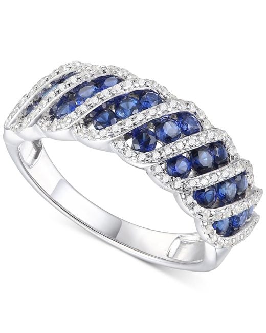 Macy's Blue Lab-grown Ruby (1 Ct. T.w.