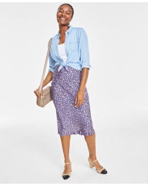 On 34th White Chambray Shirt Created For Macys Xxs 2x