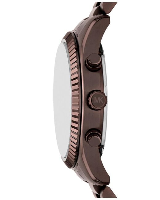 Michael Kors Lexington Chronograph Brown Stainless Steel Watch for men