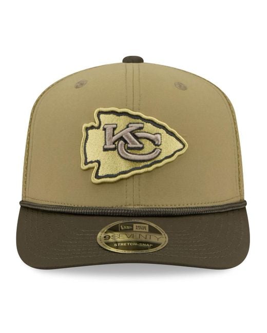 KTZ Green Kansas City Chiefs 2025 Salute To Service 9seventy Adjustable Hat for men