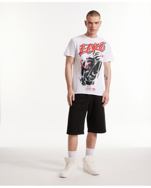 Ecko' Unltd Black Dynamic Fleece Shorts for men