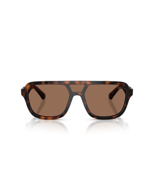 Burberry Brown Pilot Sunglasses for men