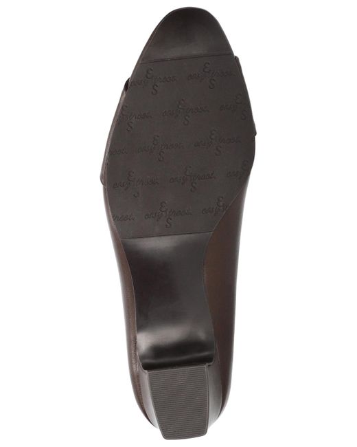 Easy Street Brown Lyanna Block-heel Slip-on Pumps