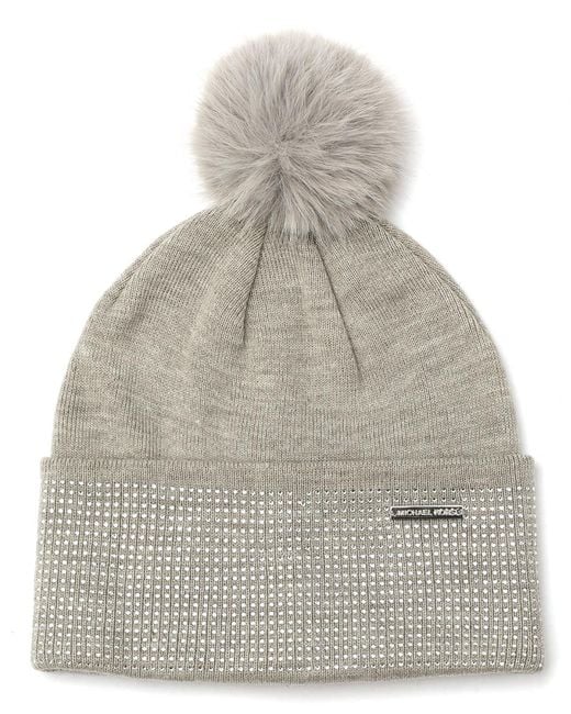 Michael Kors Gray Michael Fine Crystal Cuff Hat