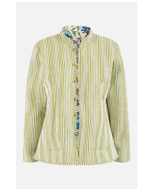 Yumi' Blue Indian Patchwork Reversible Jacket