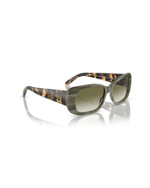 Vogue Eyewear Green Rectangle Sunglasses