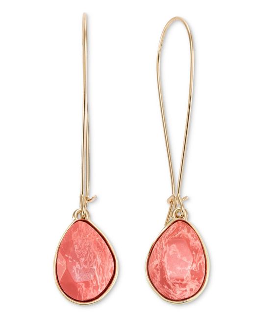 Style & Co. Red Stone Linear Drop Earrings
