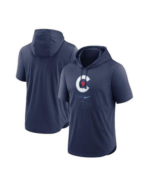 Nike Navy Chicago Cubs City Connect Performance Short Sleeve Pullover ...