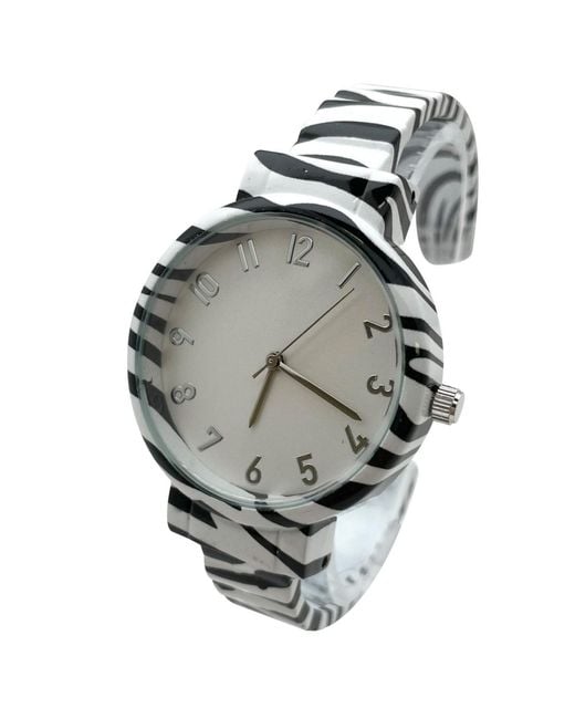 Olivia Pratt Gray Round Face Every Day Versatile Bangle Watch
