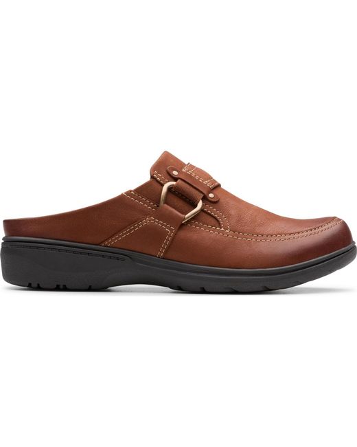 Clarks Brown Carleigh Viola Round Toe Mules