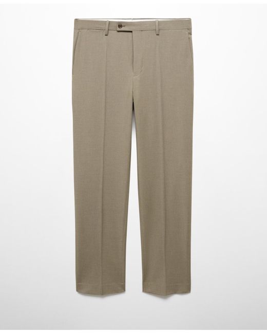 Mango Natural Stretch Fabric Slim-fit Suit Pants for men
