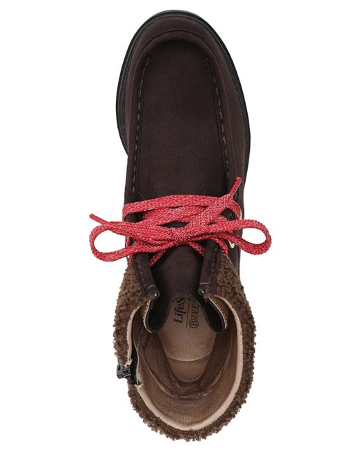 LifeStride Brown Devon Wedge Zip Short Boots