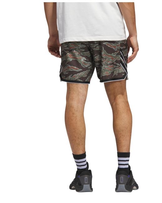 Adidas Gray Crazy Lite Allover Printed Basketball Shorts for men