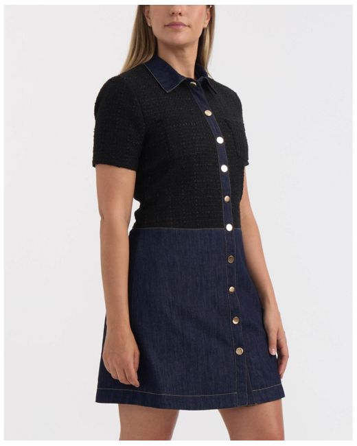 blue black dress ellen Retrofete ELLEN SEQUIN DRESS Blue Black by Retrofete