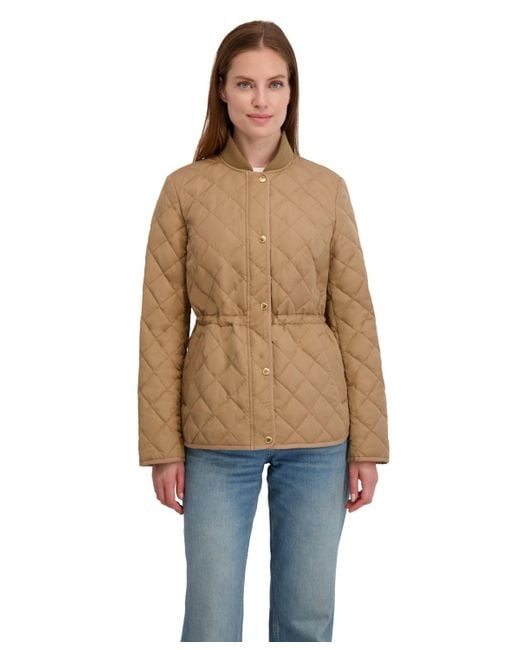 Laundry by Shelli Segal Women's Natural Quilted Coat