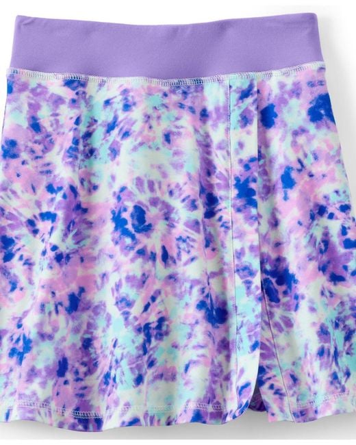 Lands' End Blue Girls Split Hem Active Skort