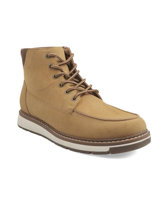 Club Room Natural Felixx Lace Up Boots for men