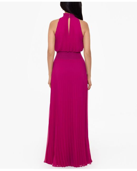 Xscape Pleated Chiffon Gown | Lyst