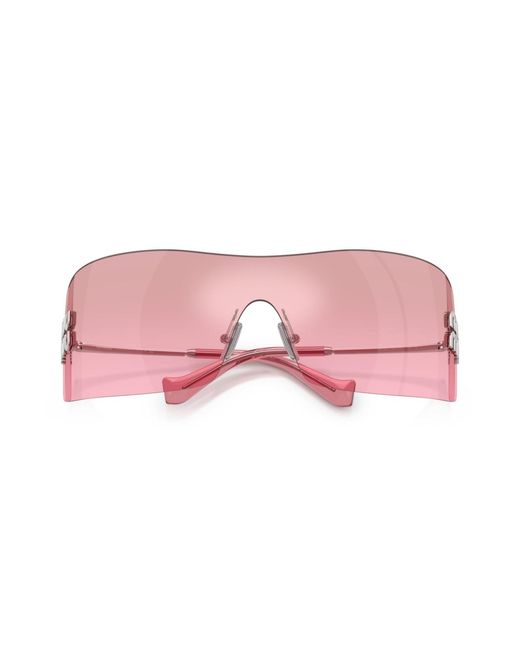 Miu Miu Pink Rectangle Sunglasses