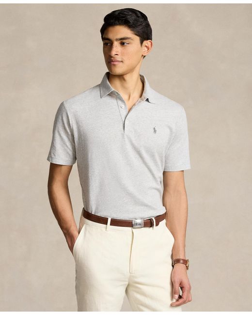 Polo Ralph Lauren Natural Classic-fit Cotton-linen Mesh Polo Shirt for men