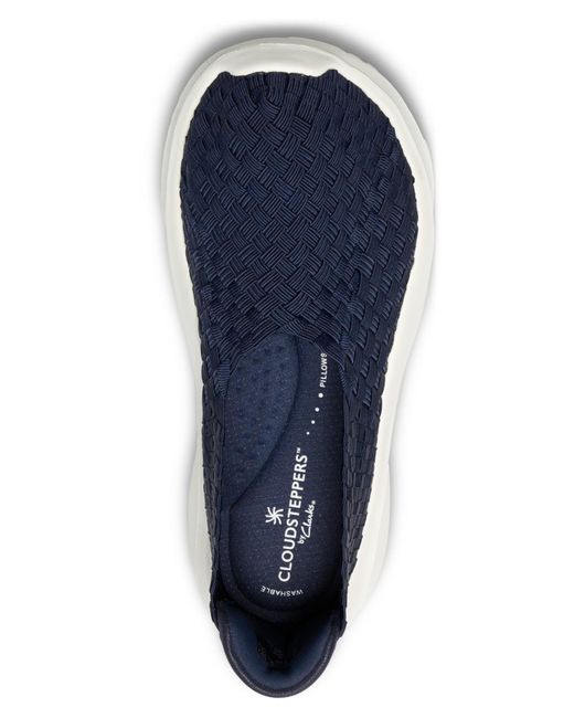 Clarks Blue Cloudsteppers Solevana Weave Slipon