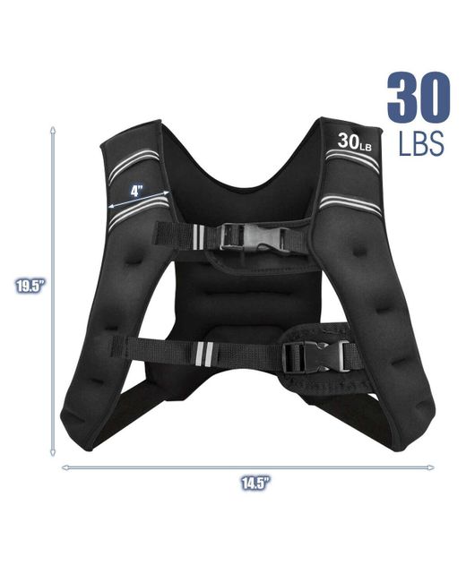 SUGIFT Black 30lbs Workout Weighted Vest
