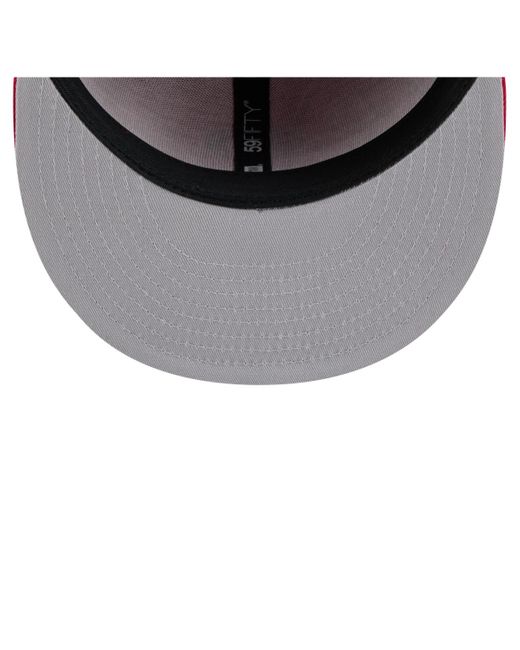 KTZ Red Philadelphia Phillies Yarn Stitch 59fifty Fitted Hat for men