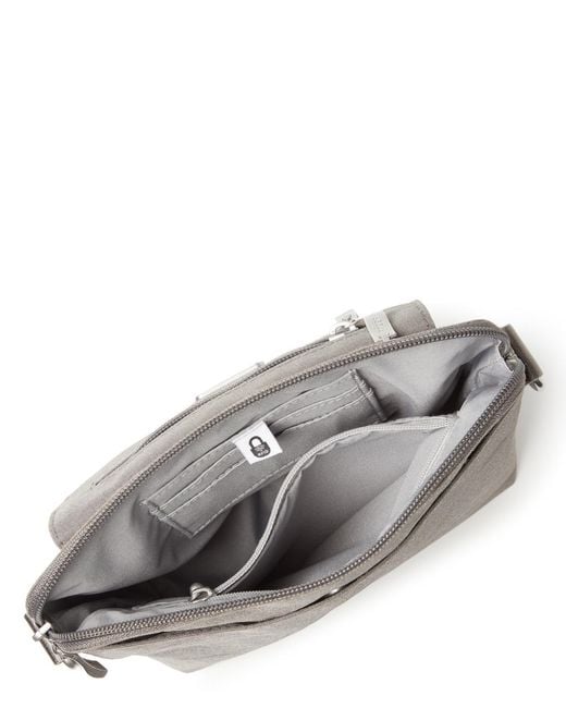 Baggallini Gray Let's Escape Crossbody