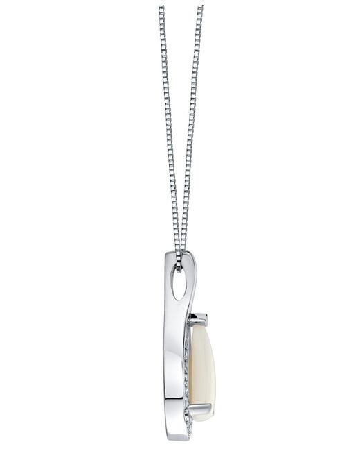 Macy's Metallic Pear Shape Opal Pendant