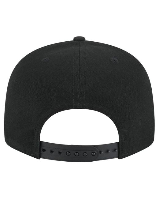 KTZ Black Michigan Wolverines Adventure Canvas Split Panel 9fifty Snapback Hat for men