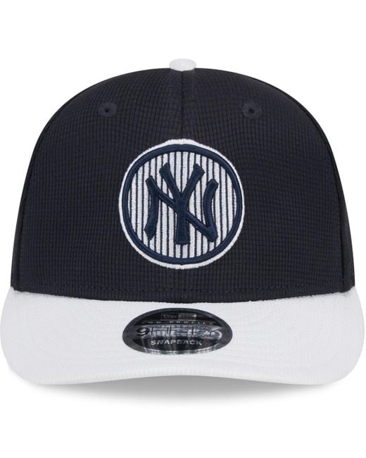 KTZ Blue New York Yankees 2024 Batting Practice Low Profile 9fifty Snapback Hat for men