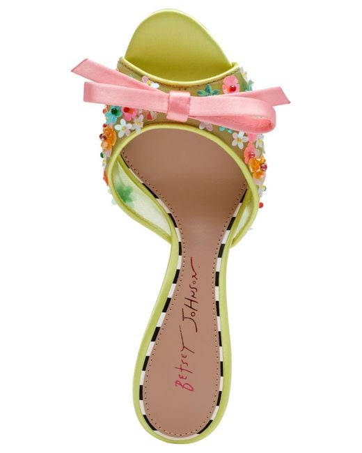 Betsey Johnson Multicolor Naddia Ditzy Floral Stiletto Slip-on Mules