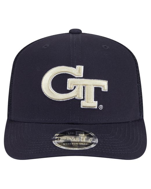 KTZ Blue Georgia Tech Yellow Jackets Primary 9seventy Trucker Stretch-snap Hat for men