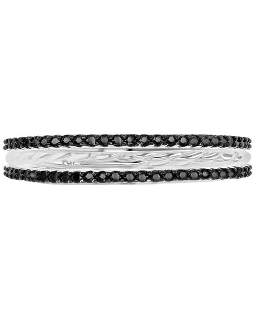 Macy's Metallic 3-pc. Set Stack Rings (1/3 Ct. T.w.