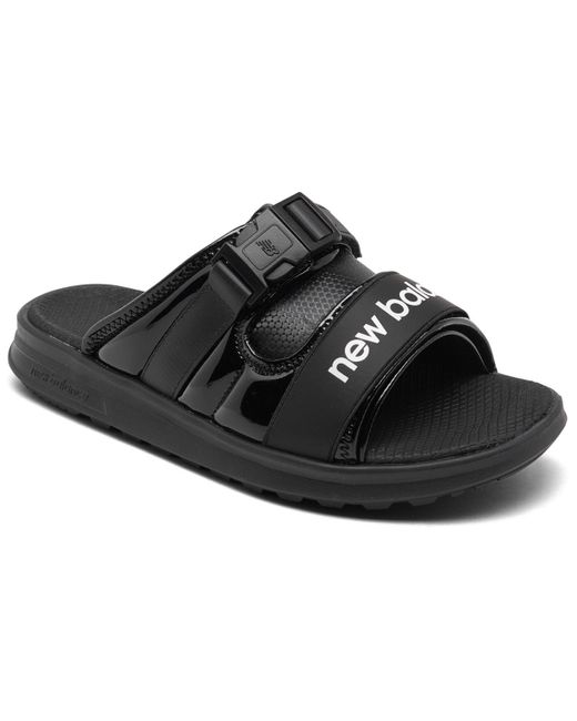 New Balance Black 330 Puffy Slide Sandals From Finish Line