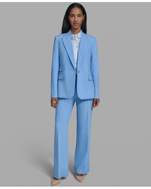 Karl Lagerfeld Blue 1-button Jacket