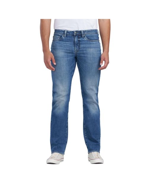 Buffalo David Bitton Blue Buffalo Relaxed Straight Driven Crinkled And Sanded Jeans for men
