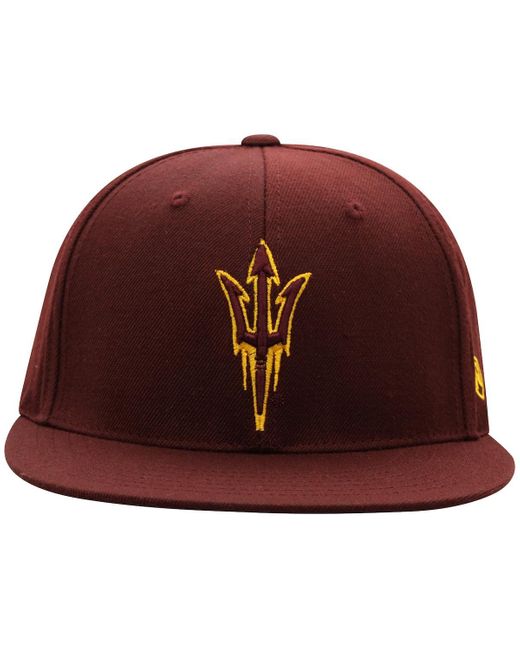 Top Of The World Red Arizona State Sun Devils Team Color Fitted Hat for men