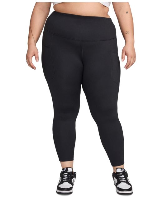 Nike Black One Plus Size High-waist Pocket 7/8 leggings