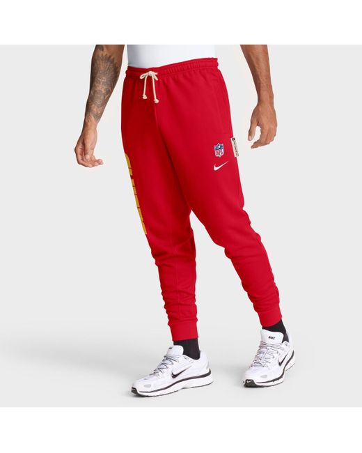 Nike Red Kansas City Chiefs Sideline Ground Game Performance Taper Pants for men